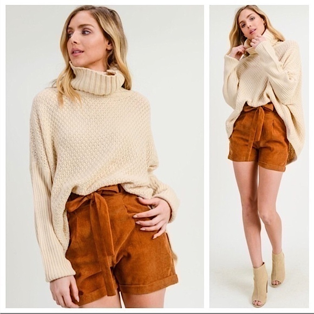 NWT Doe & Rae Chunky Cowl Turtleneck Sweater
